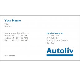 Business Card (Autoliv Canada)