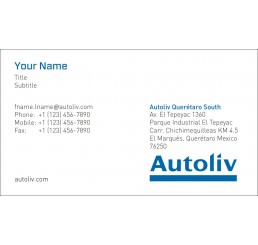 Business Card (Autoliv Mexico)